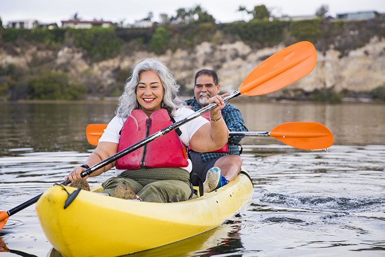 seniors kayak